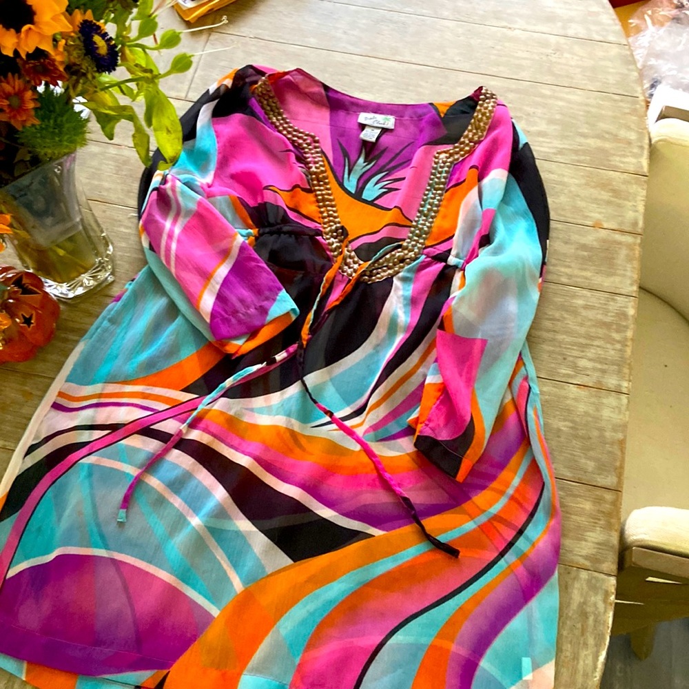 Beach and beaded Bali club cover-up